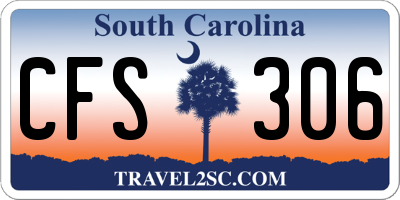 SC license plate CFS306
