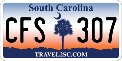 SC license plate CFS307