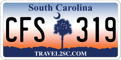 SC license plate CFS319