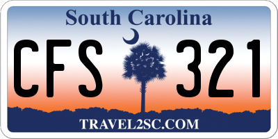 SC license plate CFS321