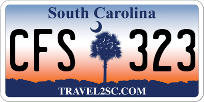 SC license plate CFS323
