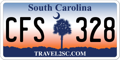 SC license plate CFS328