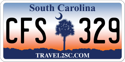 SC license plate CFS329