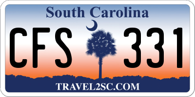 SC license plate CFS331