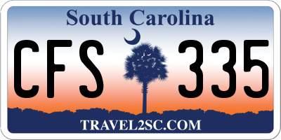 SC license plate CFS335
