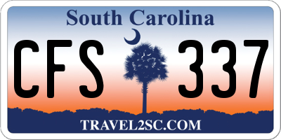 SC license plate CFS337