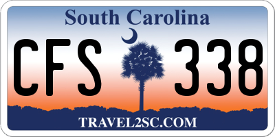 SC license plate CFS338