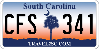 SC license plate CFS341