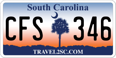 SC license plate CFS346