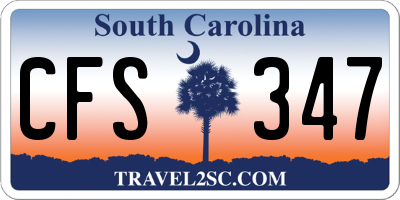 SC license plate CFS347