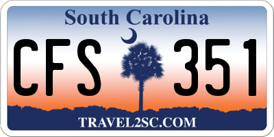 SC license plate CFS351