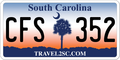 SC license plate CFS352