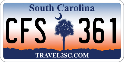 SC license plate CFS361