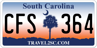 SC license plate CFS364