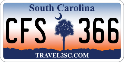 SC license plate CFS366
