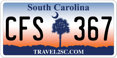 SC license plate CFS367