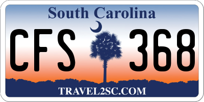 SC license plate CFS368