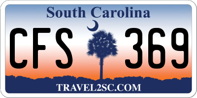 SC license plate CFS369