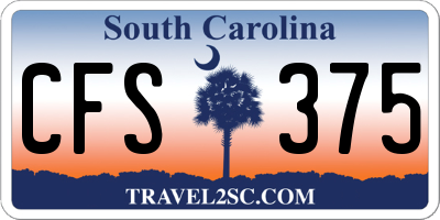 SC license plate CFS375