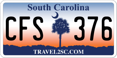 SC license plate CFS376