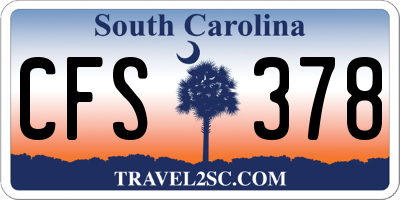 SC license plate CFS378