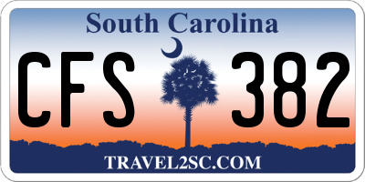 SC license plate CFS382