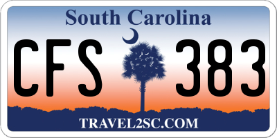 SC license plate CFS383