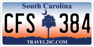 SC license plate CFS384