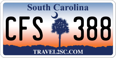 SC license plate CFS388