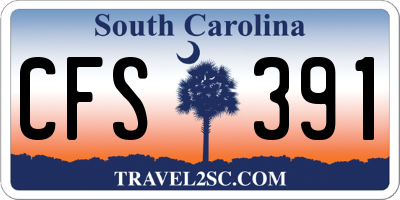 SC license plate CFS391