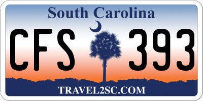 SC license plate CFS393