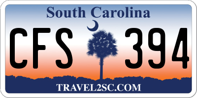 SC license plate CFS394