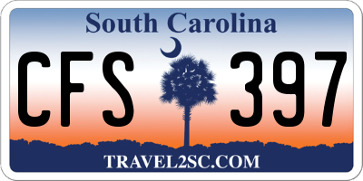 SC license plate CFS397