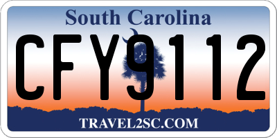 SC license plate CFY9112