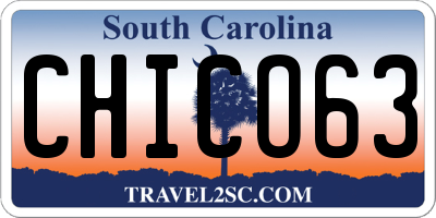 SC license plate CHICO63