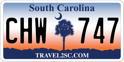 SC license plate CHW747