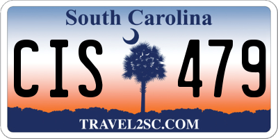 SC license plate CIS479