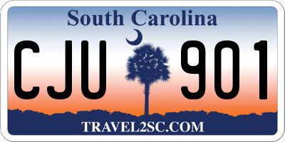 SC license plate CJU901