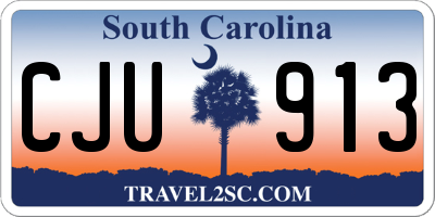 SC license plate CJU913