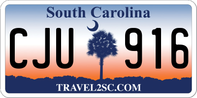 SC license plate CJU916