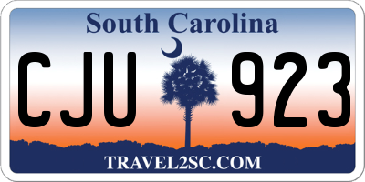 SC license plate CJU923