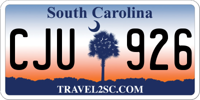 SC license plate CJU926