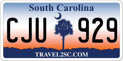 SC license plate CJU929