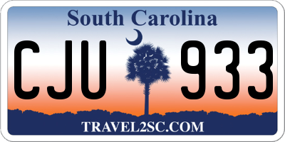 SC license plate CJU933