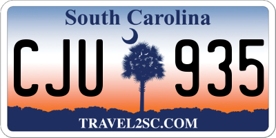 SC license plate CJU935