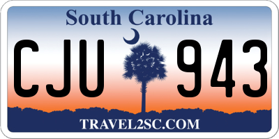 SC license plate CJU943
