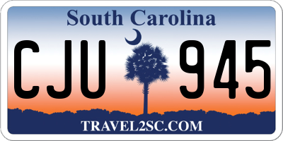 SC license plate CJU945