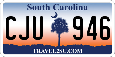 SC license plate CJU946