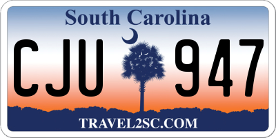 SC license plate CJU947