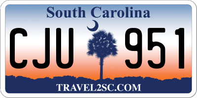 SC license plate CJU951
